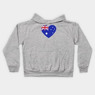 I Love Australia // Heart-Shaped Australian Flag Kids Hoodie